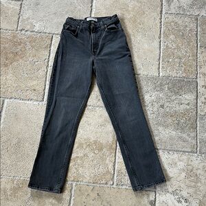 Abercrombie & Fitch Curve Love Ultra High Rise 90s Straight Jean Size 00